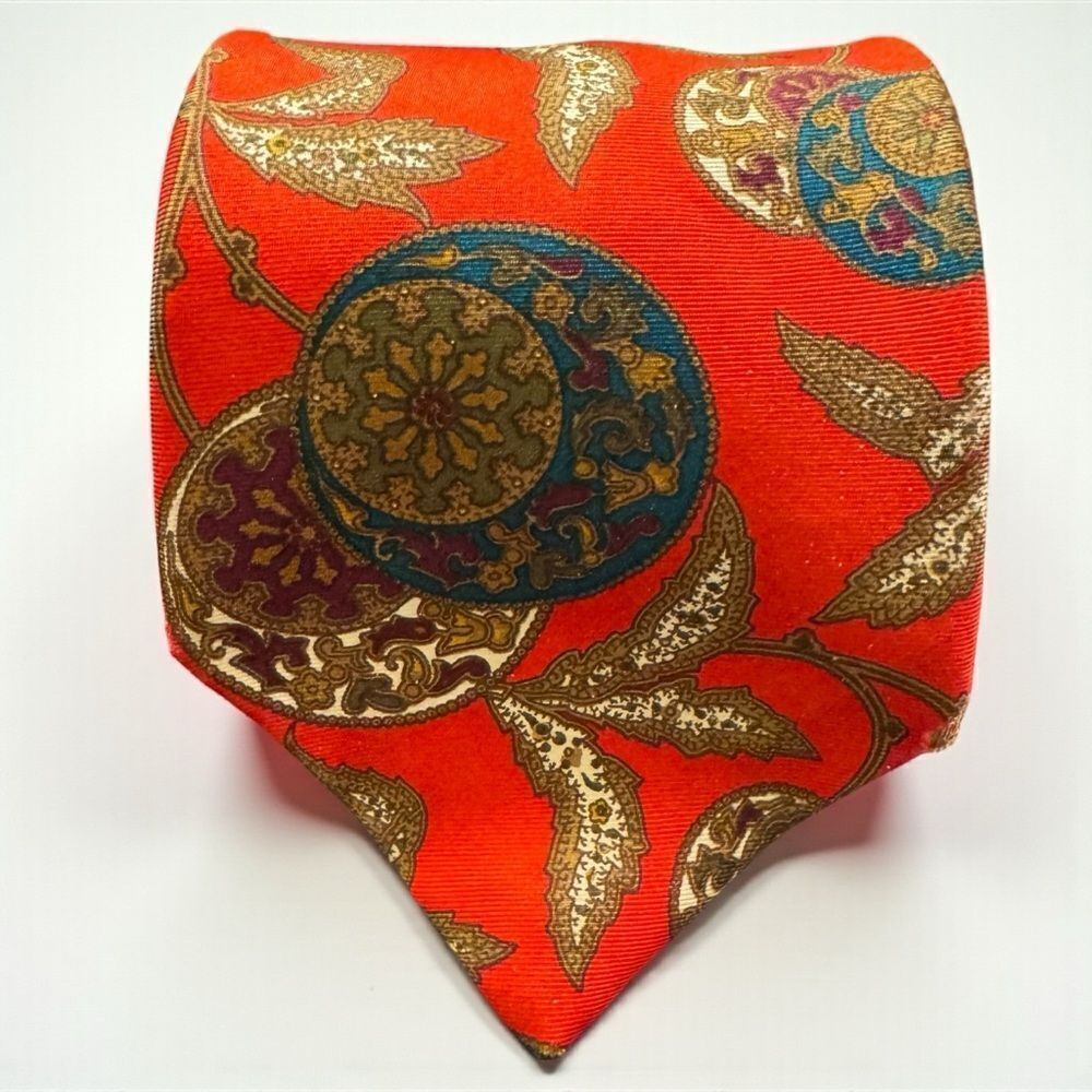 Liberty of London Red Berry Design Silk Tie